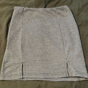 Black & White Patterned Miniskirt